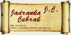 Jadranka Čubrak vizit kartica